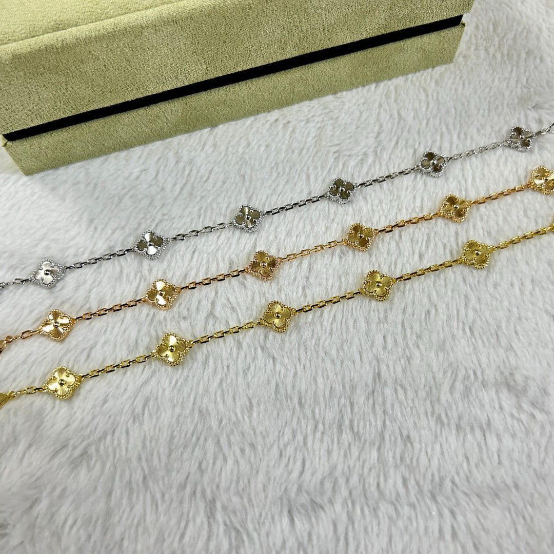 [Avelora Jewelry ]CLOVER 6 MOTIF DIAMOND BRACELET
