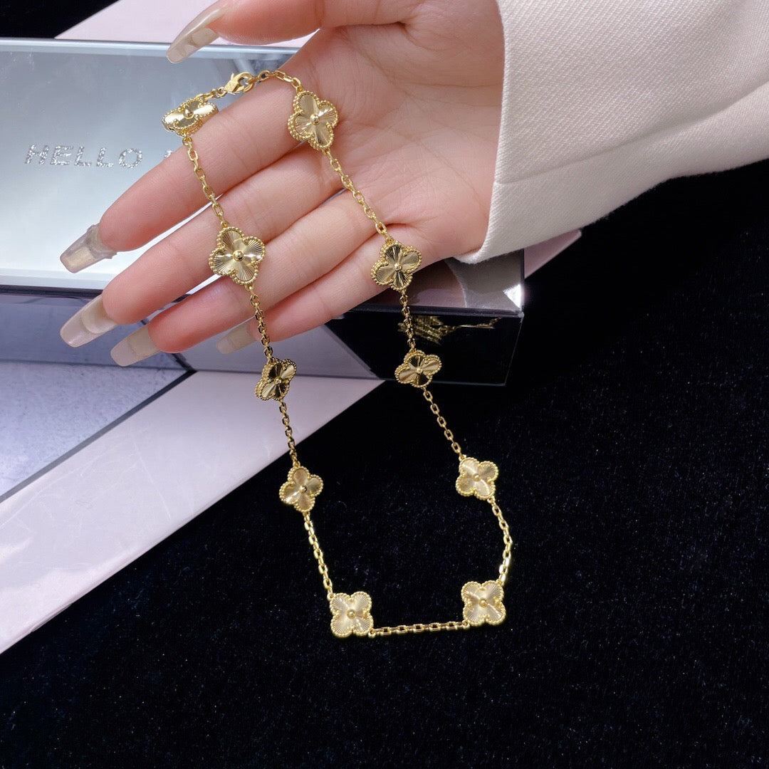 [Avelora Jewelry ]CLOVER 10 MOTIFS LASER NECKLACE