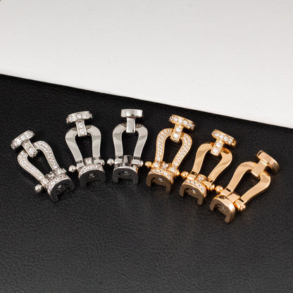 [Avelora]FORCE LARGE HORSESHOE FULL DIAMOND BRACELET - WHITE GOLD