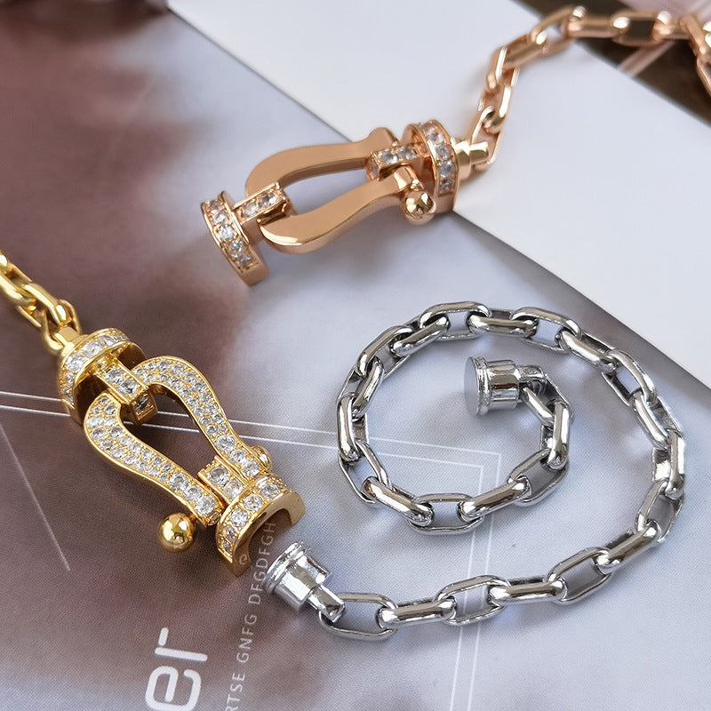 [Avelora]FORCE LARGE HORSESHOE CLASP METAL BRACELET
