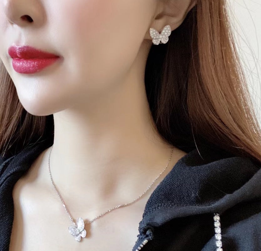 [Avelora Jewelry ]BUTTERFLY ALL DIAMOND EARRINGS