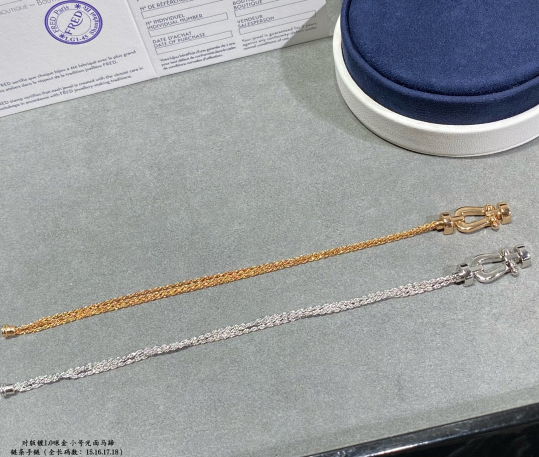 [Avelora Jewelry ]FORCE SMALL HORSESHOE  DIAMOND CHAIN ROPE BRACELET