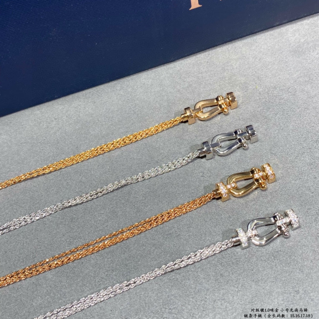 [Avelora Jewelry ]FORCE SMALL HORSESHOE  DIAMOND CHAIN ROPE BRACELET