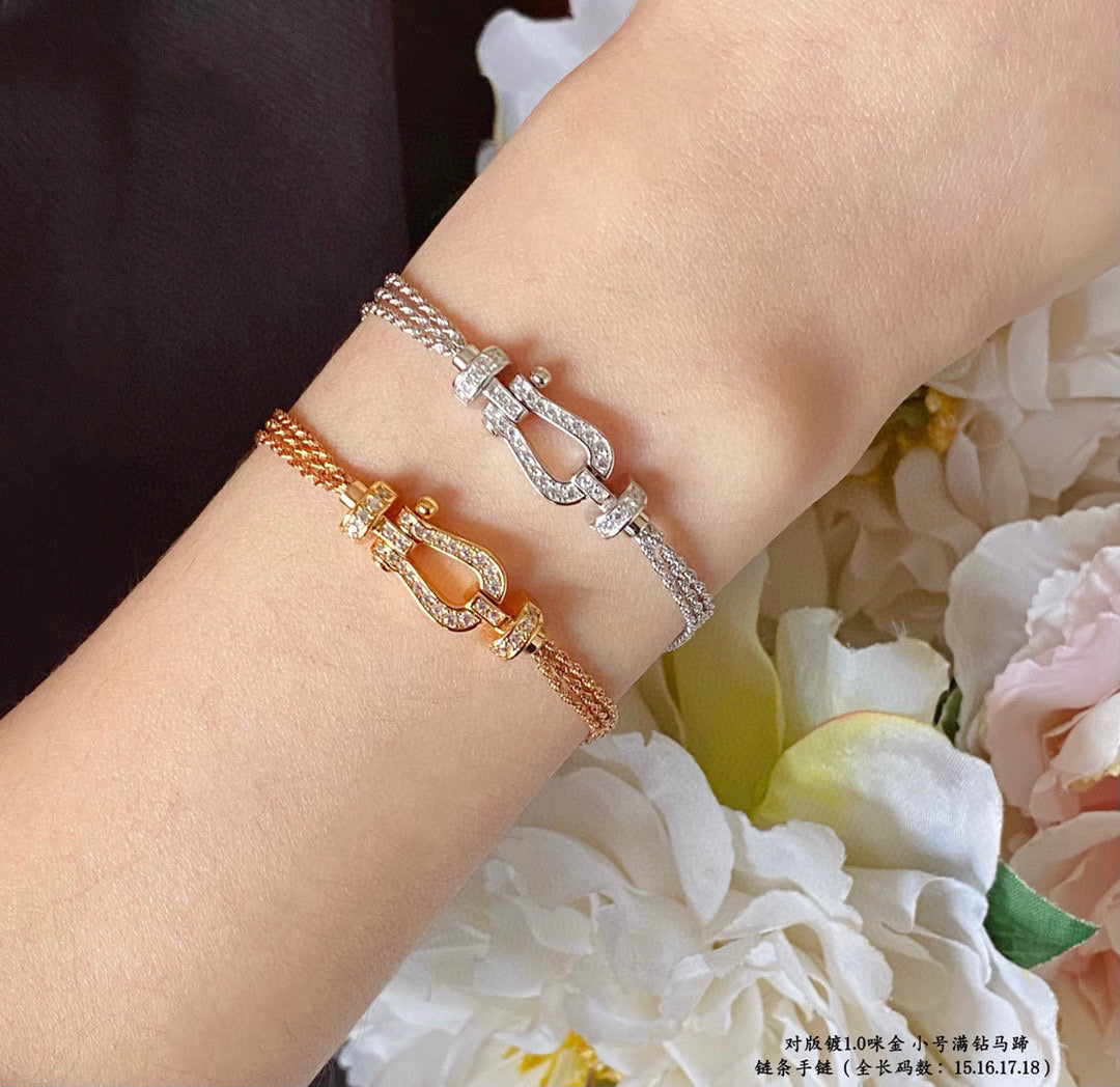[Avelora Jewelry ]FORCE SMALL HORSESHOE  DIAMOND CHAIN ROPE BRACELET