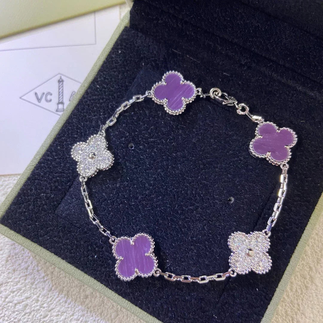 [Avelora Jewelry ] CLOVER 5 MOTIF VIOLET BRACELET COLLECTION
