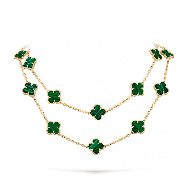 [Avelora Jewelry ]CLOVER 20 MOTIFS MALACHITE GOLD