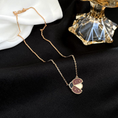 [Avelora]LUCKY CARNELIAN LADYBUG CHARM NECKLACE