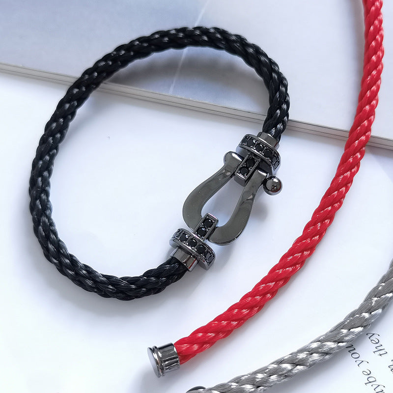 [Avelora Jewelry ]FORCE LARGE SERIES HORSESHOE BLACK SAMURAI BRACELET