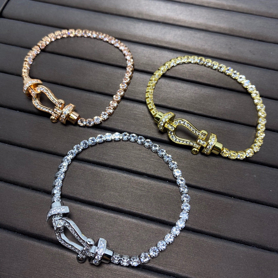 [Avelora Jewelry ]FORCE  HORSESHOE  DIAMOND TENNIS BRACELET