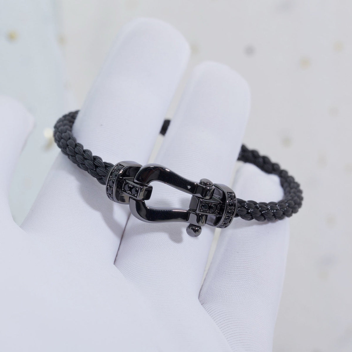 [Avelora Jewelry ]FORCE LARGE SERIES HORSESHOE BLACK SAMURAI BRACELET