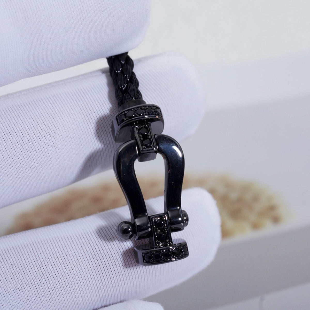 [Avelora Jewelry ]FORCE LARGE SERIES HORSESHOE BLACK SAMURAI BRACELET