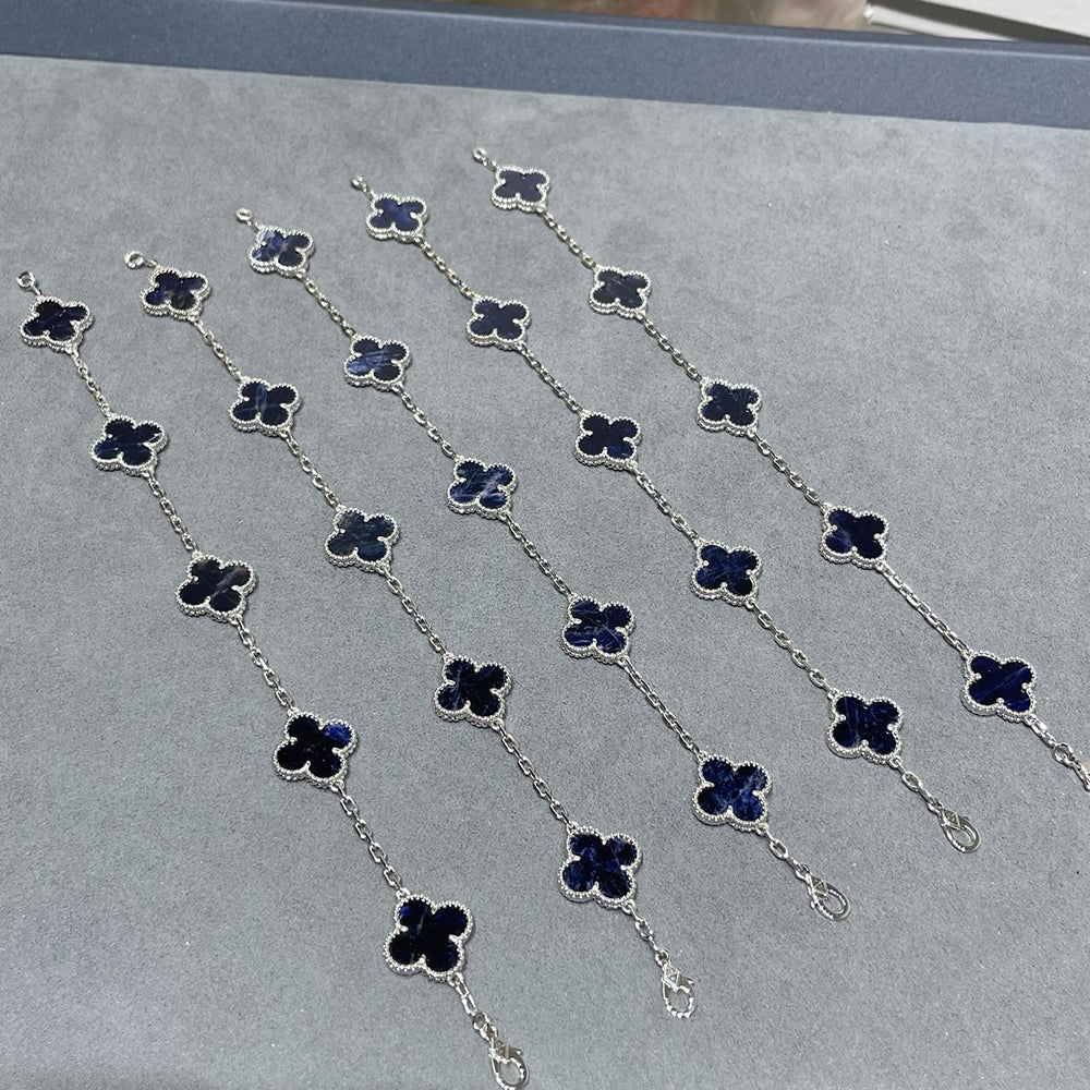 [Avelora]LUCKY CLOVER 5-MOTIF BRACELET - PIETERSITE COLLECTION