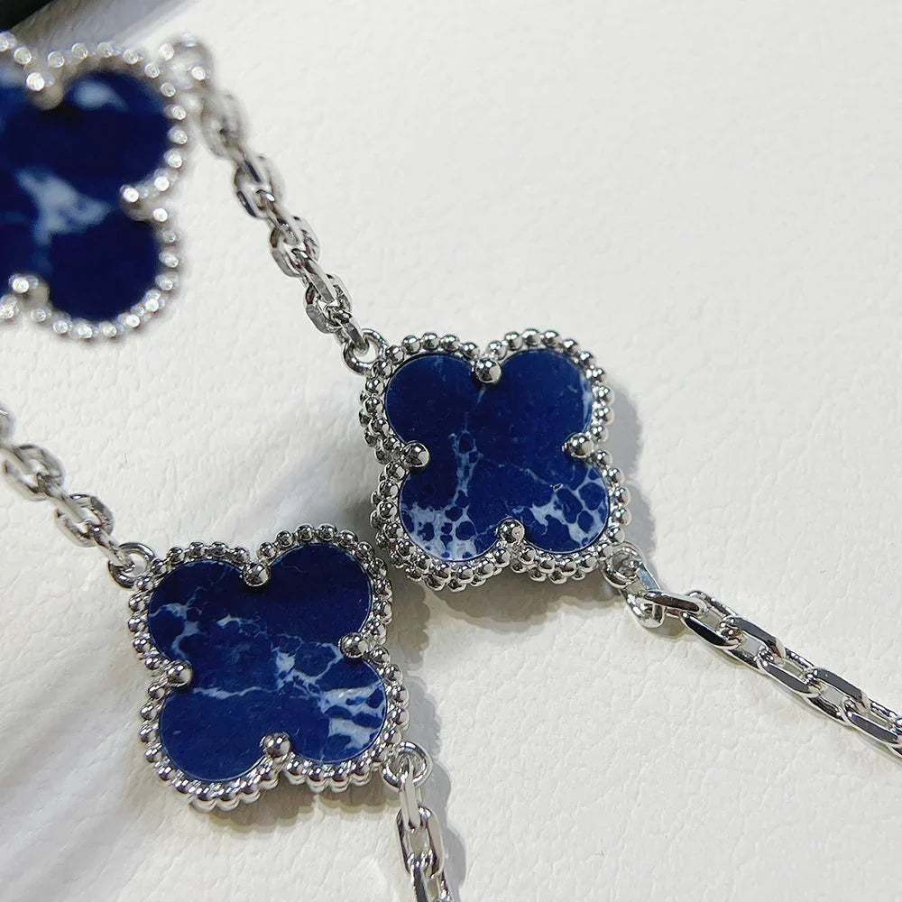 [Avelora]LUCKY CLOVER 5-MOTIF BRACELET - PIETERSITE COLLECTION