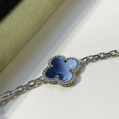 [Avelora]LUCKY CLOVER 5-MOTIF BRACELET - PIETERSITE COLLECTION