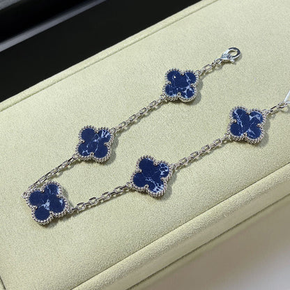 [Avelora]LUCKY CLOVER 5-MOTIF BRACELET - PIETERSITE COLLECTION
