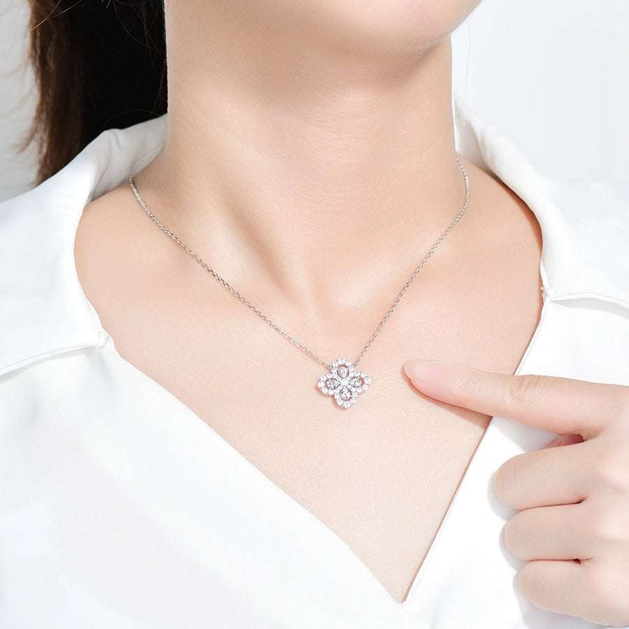 [Avelora]LOOP NECKLACE FULL MOTIF DIAMOND 16MM MULTIPLE COLORS