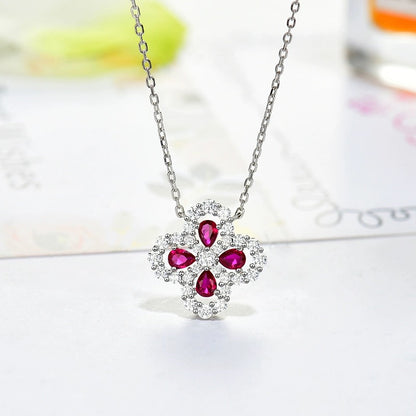 [Avelora]LOOP NECKLACE FULL MOTIF DIAMOND 16MM MULTIPLE COLORS