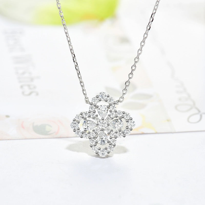 [Avelora]LOOP NECKLACE FULL MOTIF DIAMOND 16MM MULTIPLE COLORS