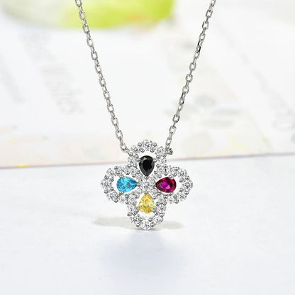 [Avelora]LOOP NECKLACE FULL MOTIF DIAMOND 16MM MULTIPLE COLORS