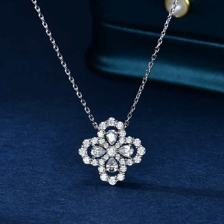 [Avelora]LOOP NECKLACE FULL MOTIF DIAMOND 16MM MULTIPLE COLORS