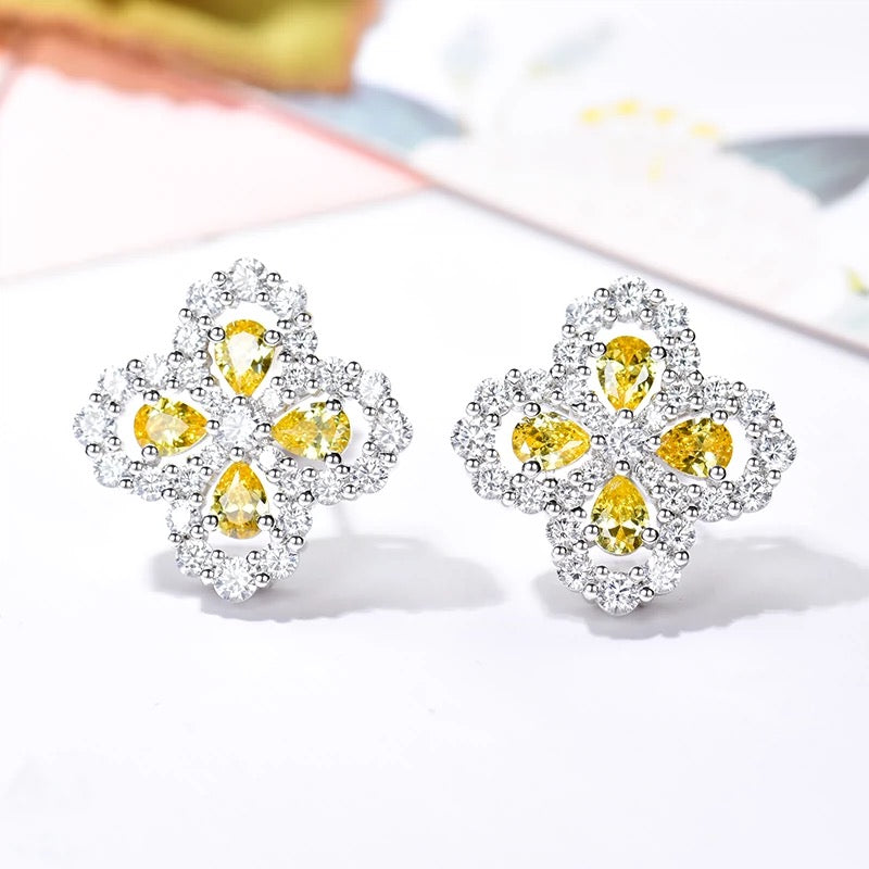 [Avelora]LOOP EARRINGS FULL MOTIF DIAMOND 16MM
