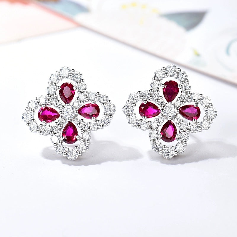[Avelora]LOOP EARRINGS FULL MOTIF DIAMOND 16MM