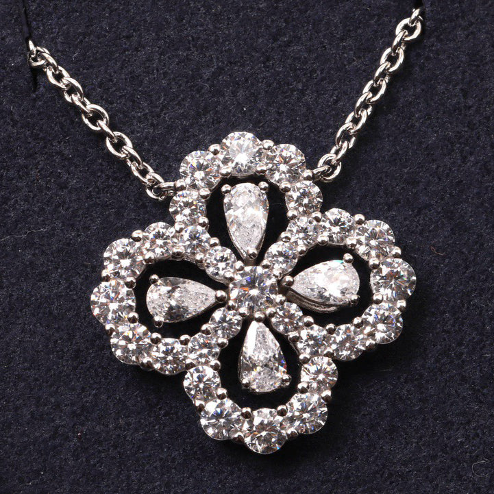 [Avelora]LOOP NECKLACE FULL MOTIF DIAMOND 16MM MULTIPLE COLORS