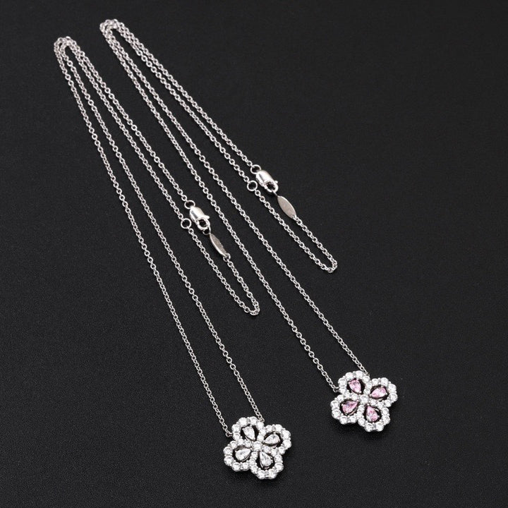 [Avelora]LOOP NECKLACE FULL MOTIF DIAMOND 16MM MULTIPLE COLORS