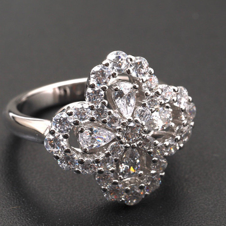 [Avelora]LOOP RING FULL MOTIF DIAMOND 16MM SILVE