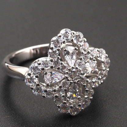 [Avelora]LOOP RING FULL MOTIF DIAMOND 16MM SILVE