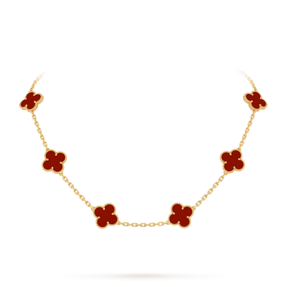 [Avelora]CLASSIC LUCKY 10-MOTIF CLOVER NECKLACE GOLD COLLECTION