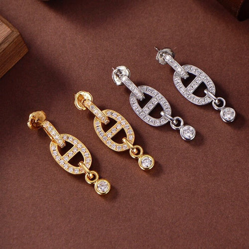 [Avelora]HM CHAINE DIAMOND EARRINGS