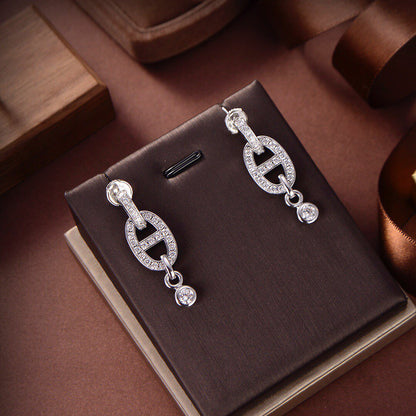 [Avelora]HM CHAINE DIAMOND EARRINGS