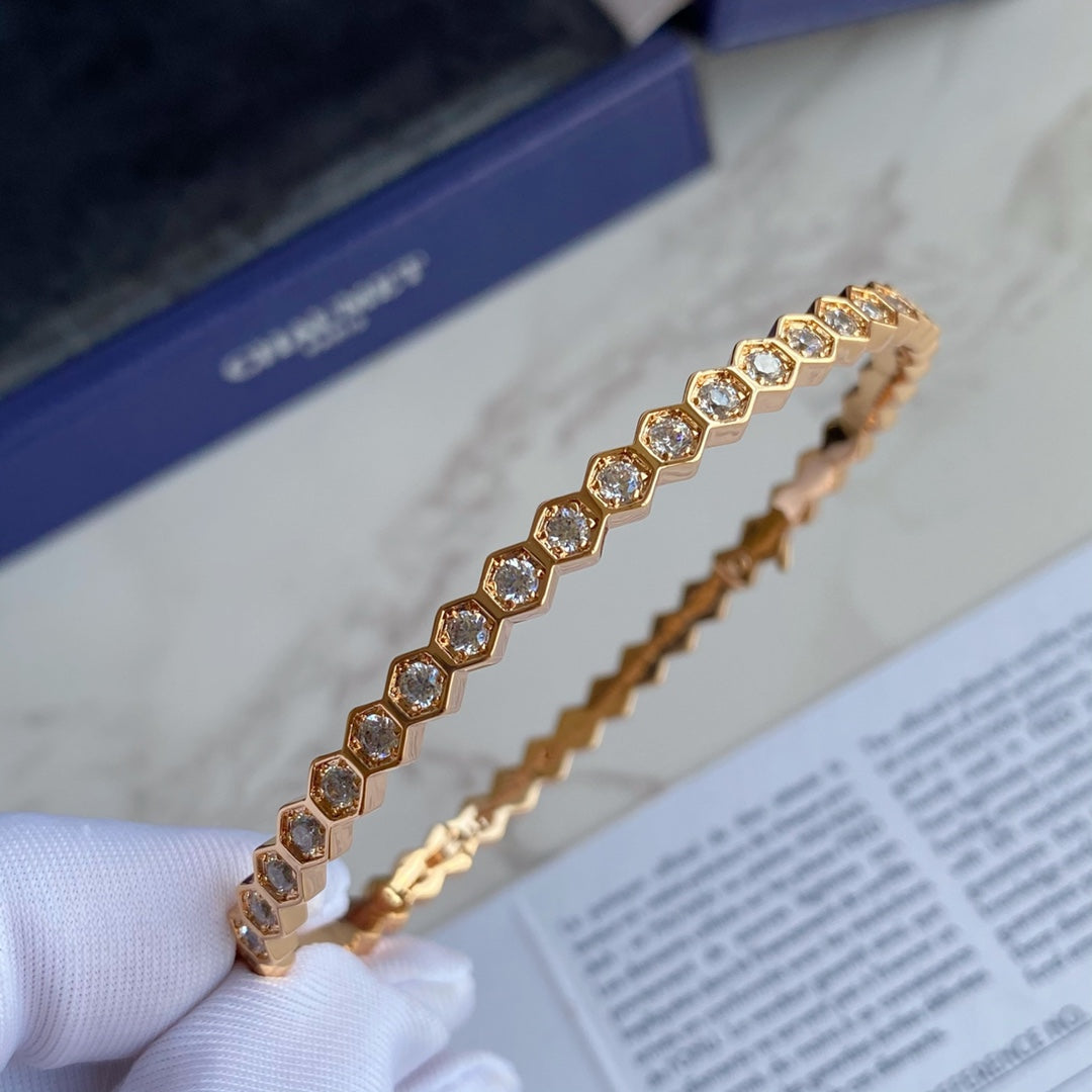 [Avelora]BEE LOVE GOLD BRACELET FULL DIAMOND