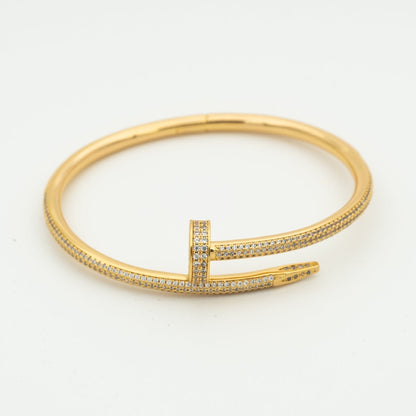[Avelora]JUSTE UN CLOU 3.5MM FULL PAVÉ NAIL BANGLE