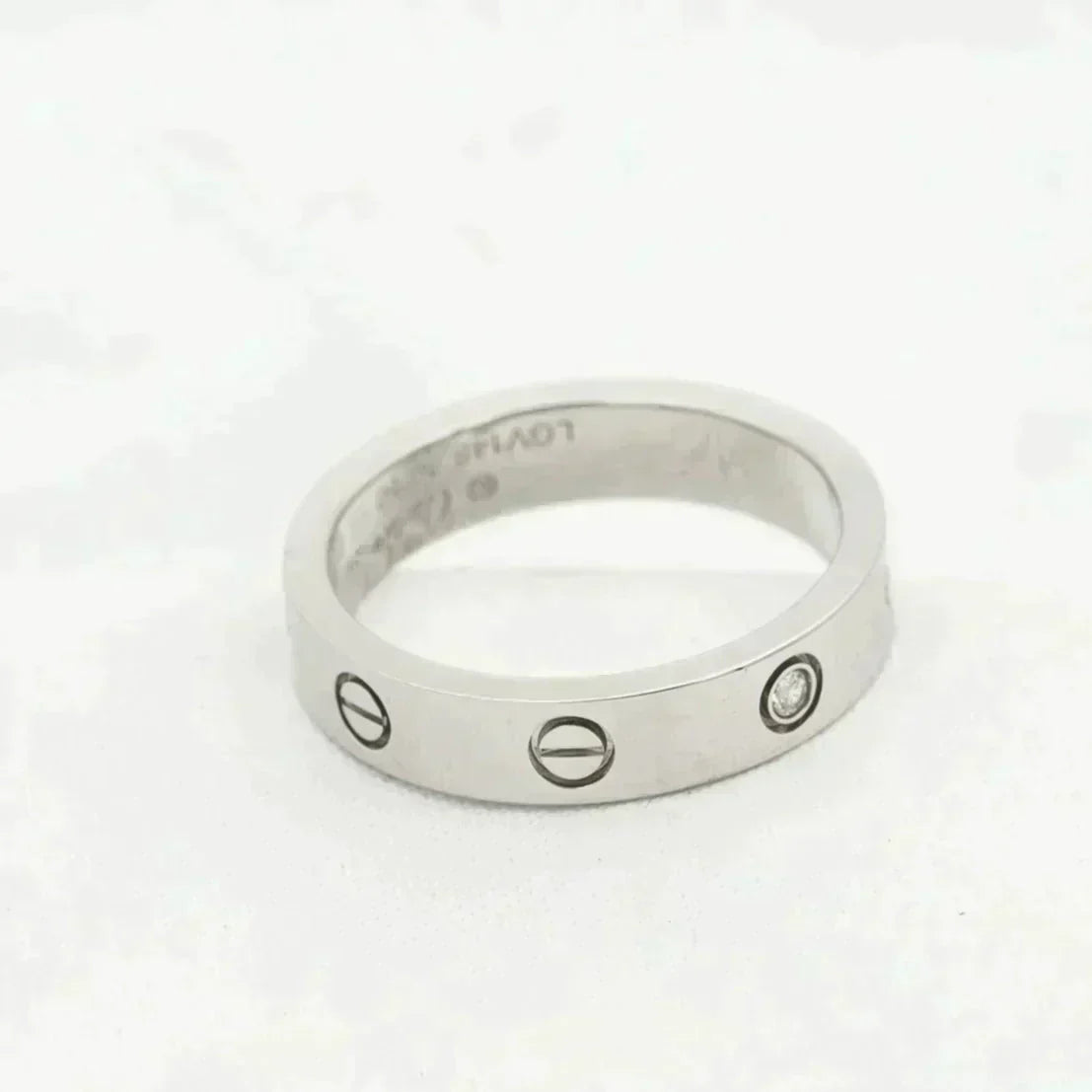 [Avelora Jewelry ]LOVE RING 4MM 1 DIAMOND SILVER