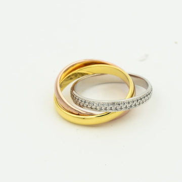 [Avelora Jewelry ]TRINITY RING GOLD PINK GOLD SILVER DIAMONDS