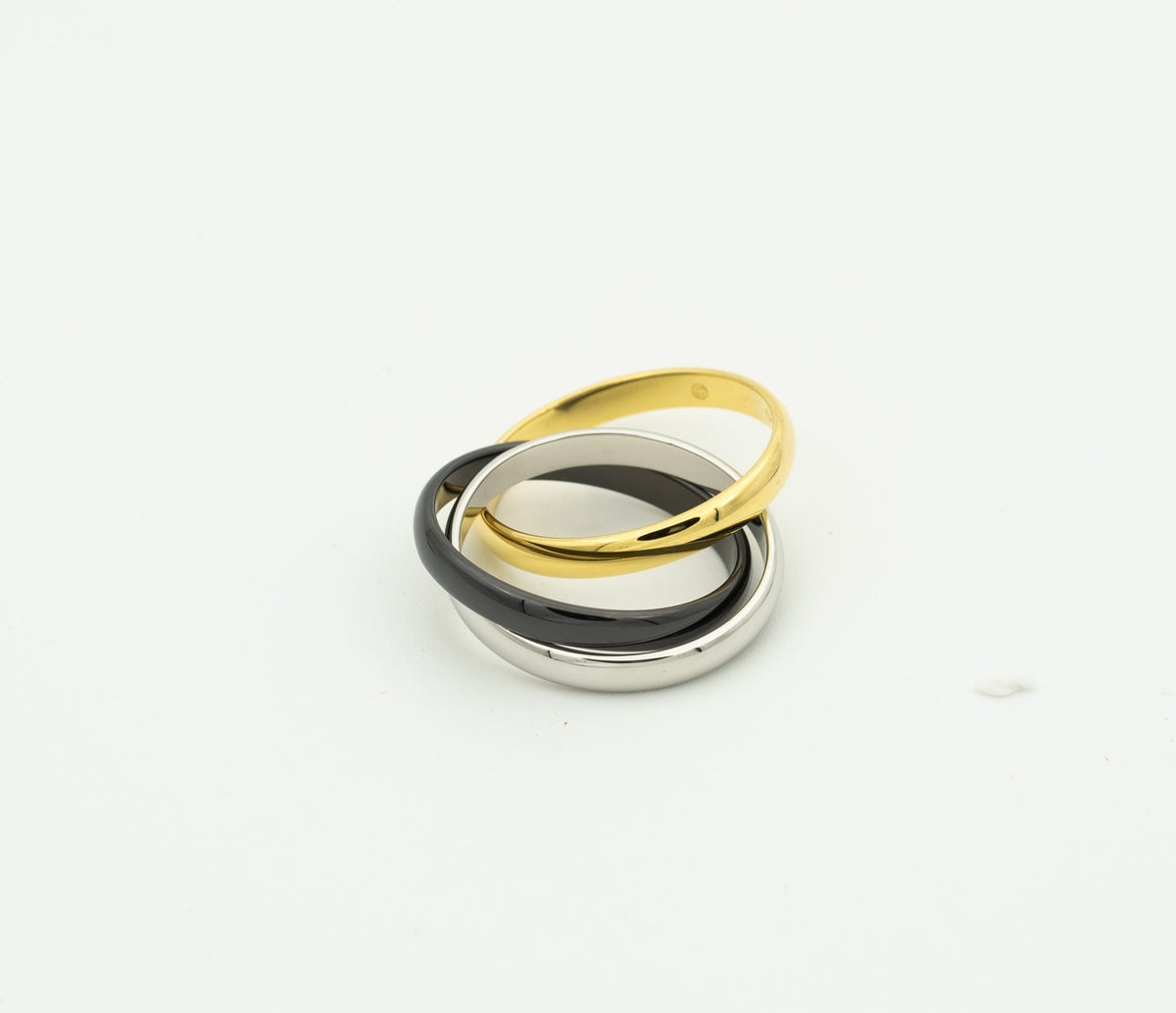 [Avelora Jewelry ]TRINITY RING BLACK GOLD SILVER