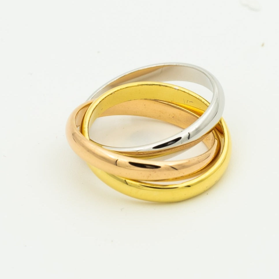 [Avelora Jewelry ]TRINITY RING GOLD PINK GOLD SILVER