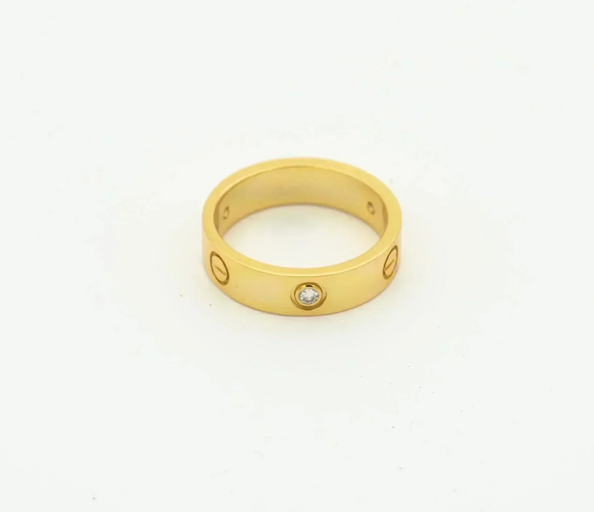 [Avelora Jewelry ]LOVE RING 4MM 1 DIAMOND GOLD