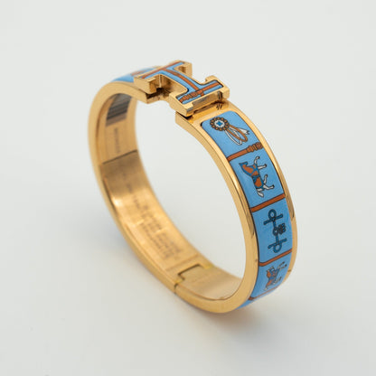 [Avelora]H ROSE GOLD BRACELET BLUE CERAMIC