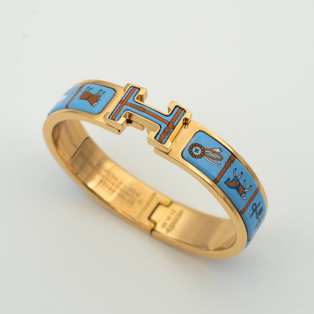[Avelora Jewelry ]H PINK GOLD BRACELET BLUE CERAMIC