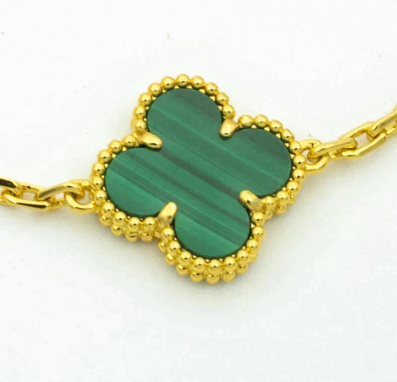 [Avelora Jewelry ] CLOVER 5 MOTIF MALACHITE BRACELET COLLECTION