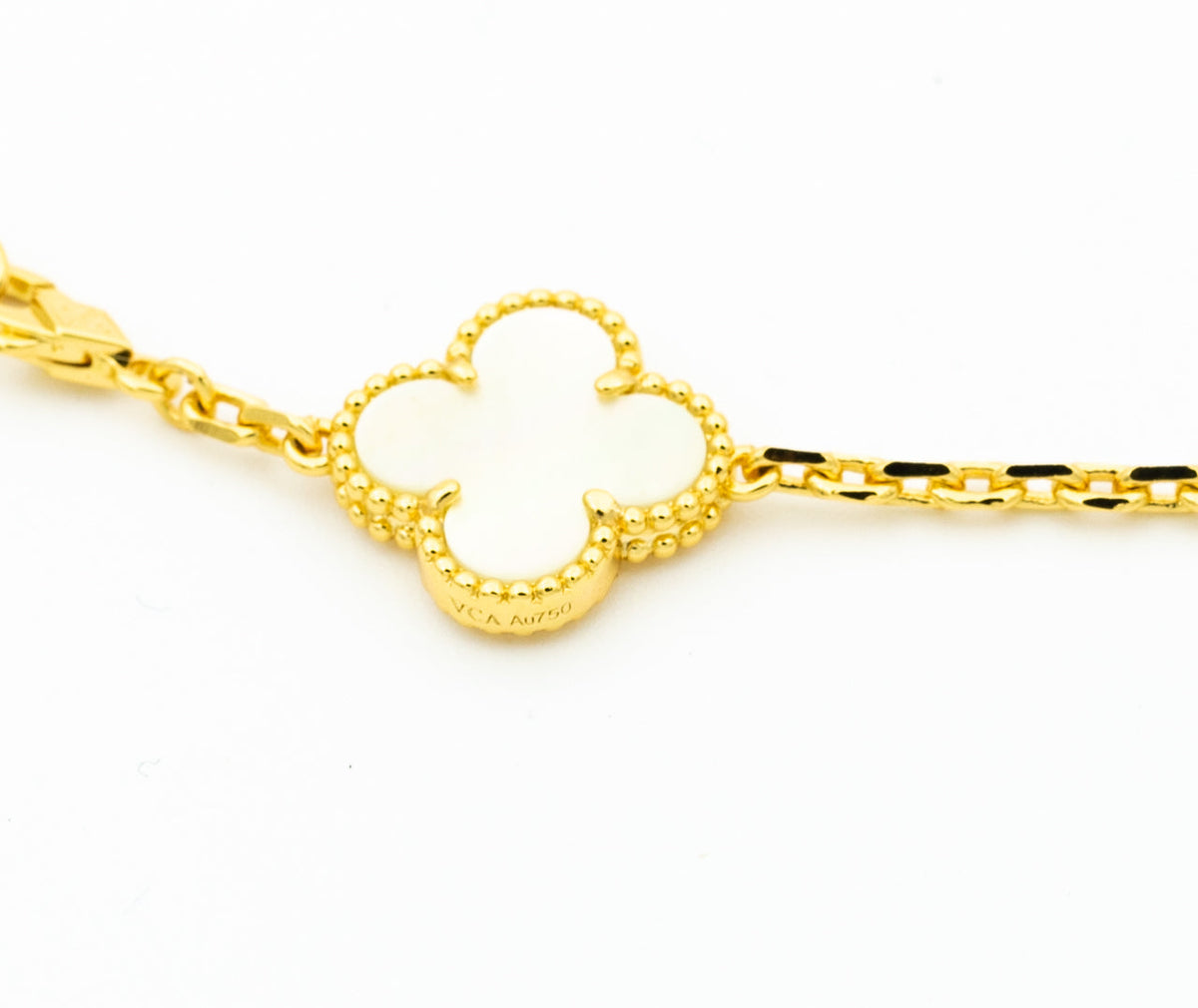 [Avelora Jewelry ]CLOVER BRACELET 5 MOTIFS ONYX MOP