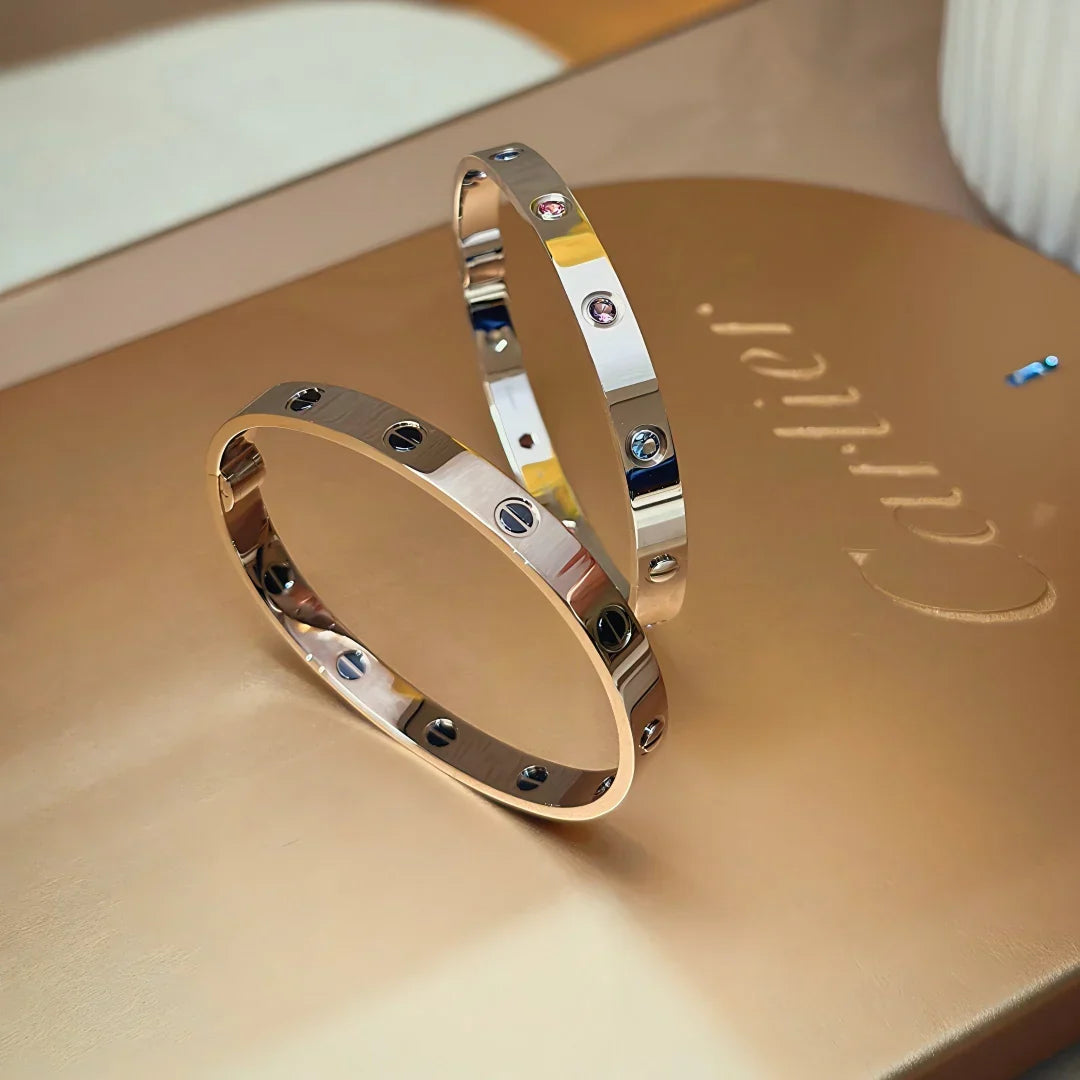 [Avelora]CLASSIC 6.1MM LOVE BRACELET 10-DIAMOND MULTICOLOR