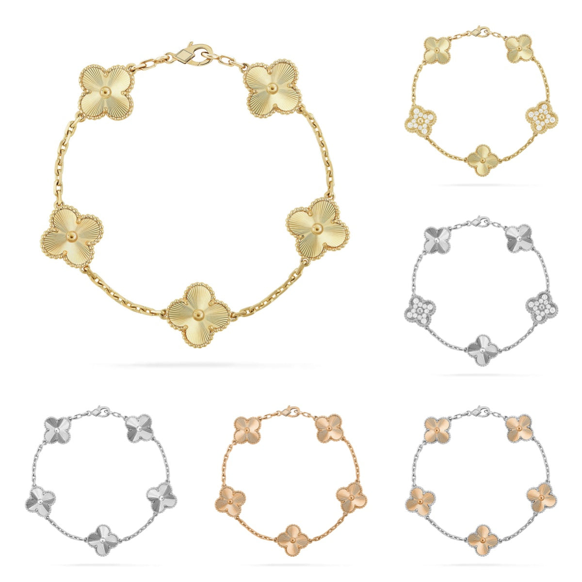 [Avelora Jewelry ] CLOVER 5 MOTIF LASER BRACELET COLLECTION
