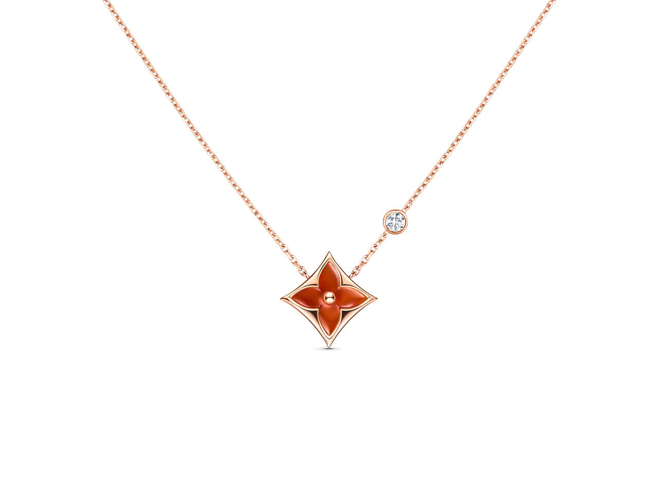 [Avelora]STAR NECKLACE ROSE GOLD 1 DIAMOND