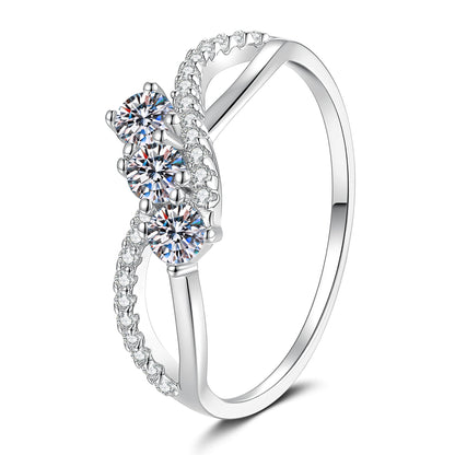 [Avelora]INTERTWINING LOVE MOISSANITE RING