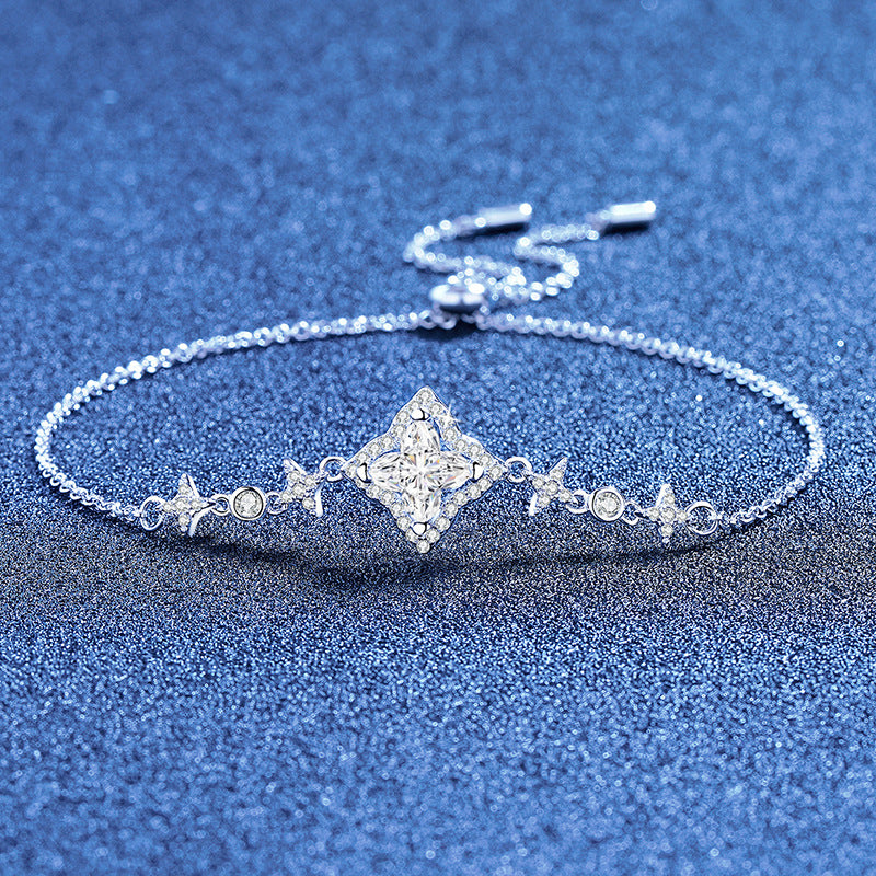 [Avelora]MARQUISE-CLOVER MOISSANITE BRACELET