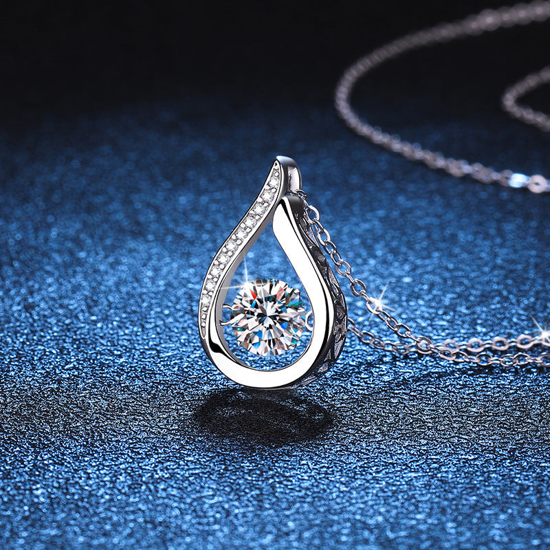 [Avelora]DANCING WATER DROP MOISSANITE NECKLACE